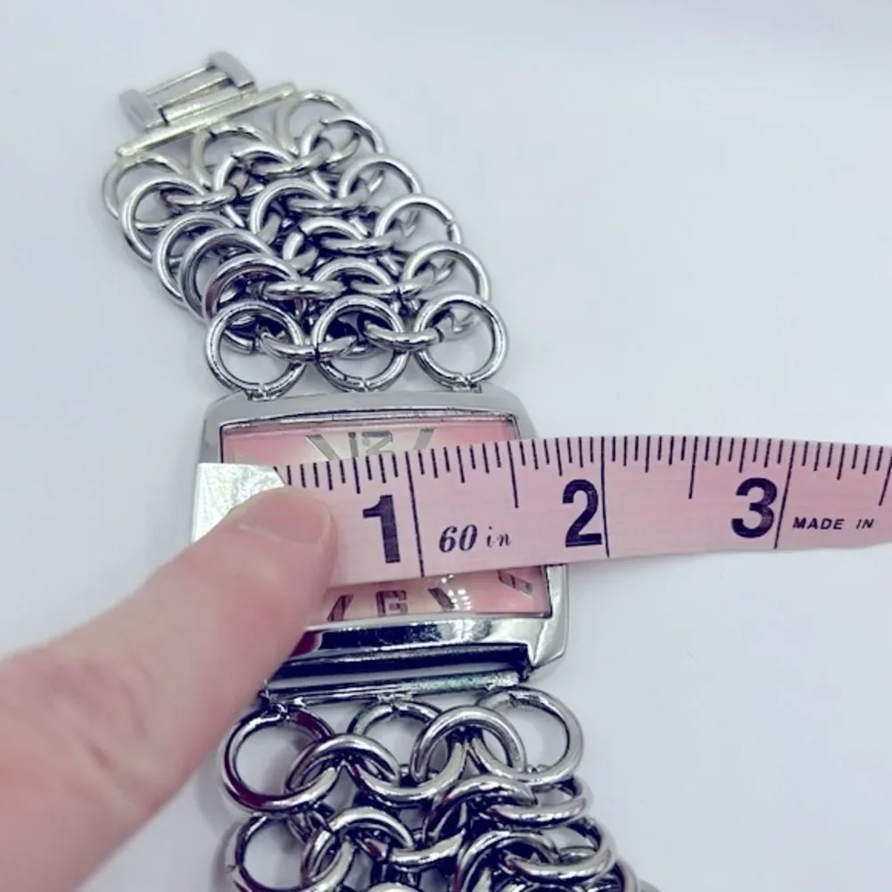 Working! Ladies Denacci Wide Chain Band Easy Read Watch